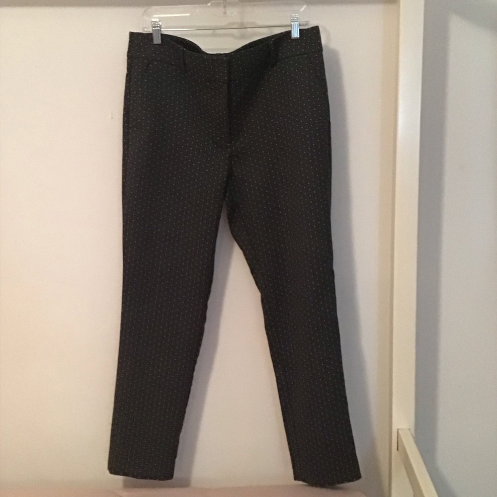 Gray Polka Dot Pants Size 12 Brand Loft